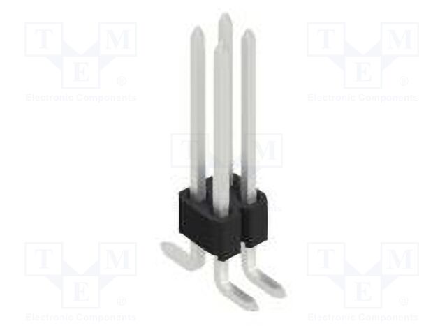 Connector: pin strips; pin header; male; PIN: 4; 1.27mm; SMT; 2x2