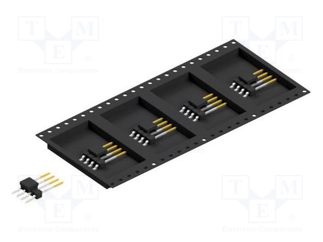Connector: pin strips; pin header; male; PIN: 4; 2.54mm; SMT; 1x4