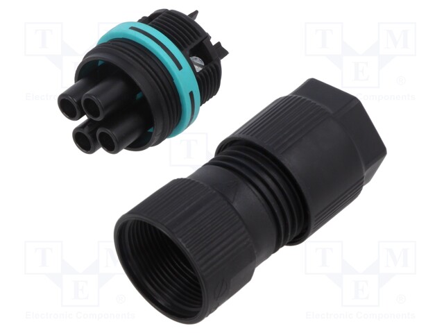 Connector: AC supply; screw terminal; female; TH387; 7÷13.5mm