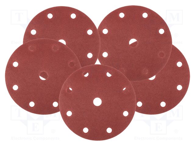 Sanding plate; Granularity: 180; Mounting: bur; with holes; Ø150mm