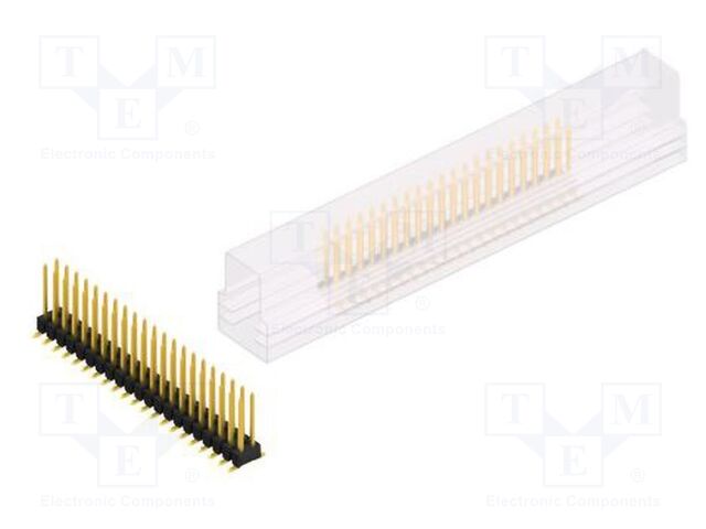 Connector: pin strips; pin header; male; PIN: 42; 2.54mm; SMT; 2x21