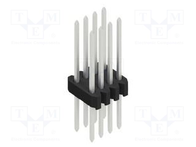 Connector: pin strips; pin header; male; PIN: 8; 1.27mm; THT; 2x4