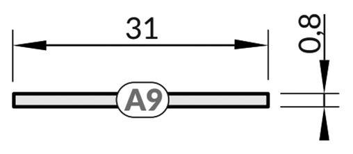 Cover for LED profiles; white; 1m; Kind of shutter: A9; slide