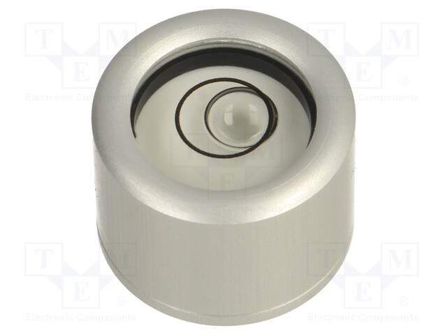 Spirit level; H: 15mm; aluminium; Body: natural; screw; Ø: 20mm