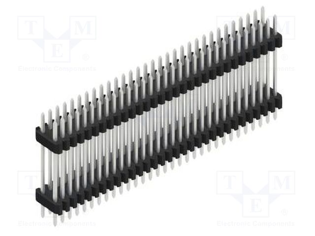 Connector: pin strips; pin header; male; PIN: 62; 1.27mm; THT; 2x31