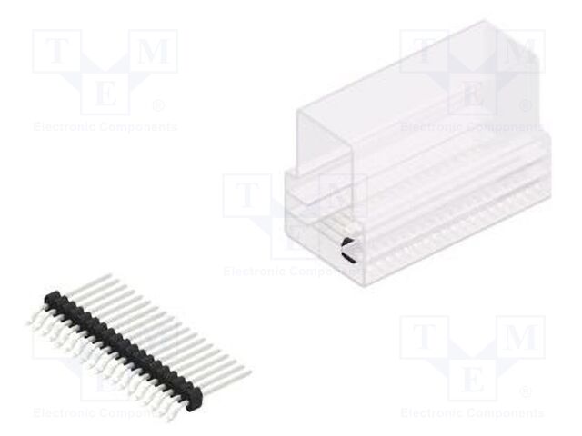 Connector: pin strips; pin header; male; PIN: 19; 1.27mm; SMT; 1x19