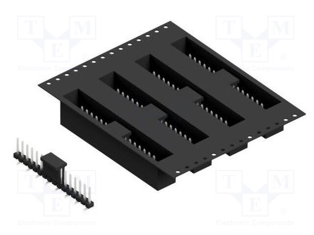 Connector: pin strips; pin header; male; PIN: 16; 2.54mm; SMT; 1x16