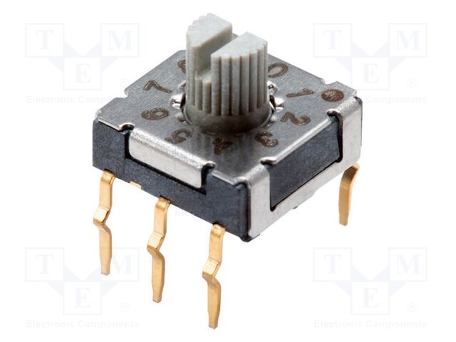 Encoding switch; DEC/BCD; Pos: 10; THT; Rcont max: 100mΩ; Mat: LCP