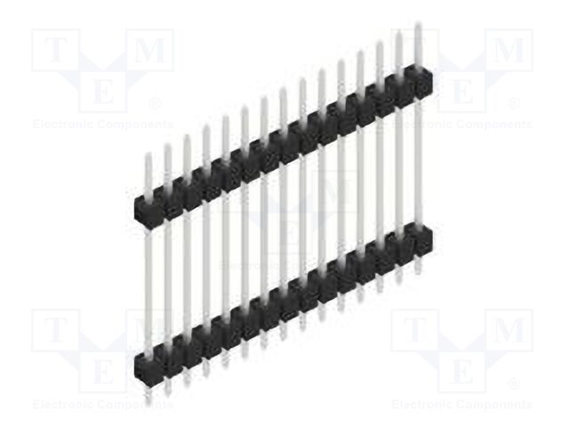 Connector: pin strips; pin header; male; PIN: 15; 2.54mm; THT; 1x15