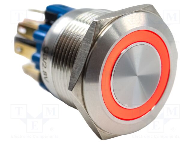 Switch: vandal resistant; SPST-NO + SPST-NC; 2A/48VDC; IP65; RGB