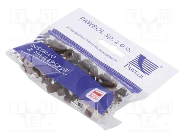 Holder; brown; Application: YDYp 2x1,for flat cable; 50pcs.