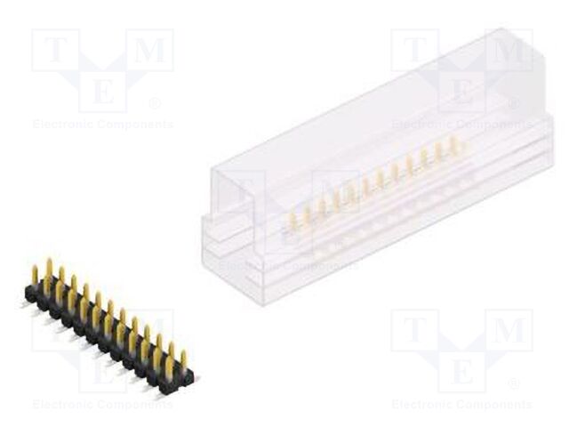 Connector: pin strips; pin header; male; PIN: 24; 2.54mm; SMT; 2x12