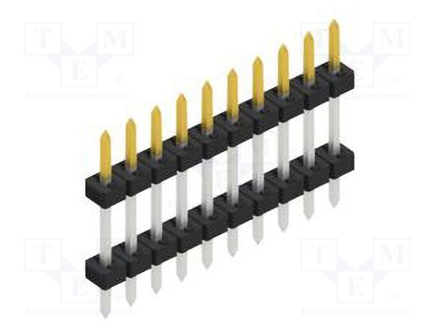 Connector: pin strips; pin header; male; PIN: 10; 2mm; THT; 1x10