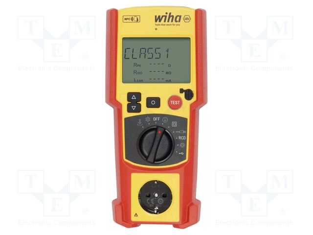 Meter: safety analyzer; LCD; VAC: 5÷270V; 50Hz; 0.1÷19.99MΩ; USB
