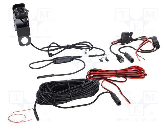 Rear view camera; 115°; black; 12VDC; Kit: camera; Features: NTSC