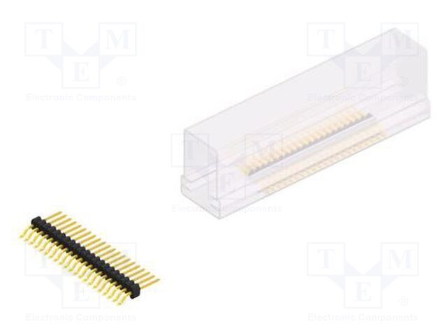 Connector: pin strips; pin header; male; PIN: 21; 1.27mm; SMT; 1x21