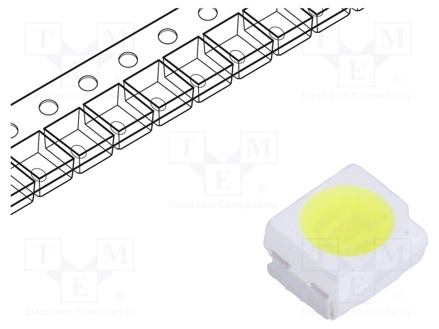 LED; SMD; 3528,PLCC2; white cold; 8(typ)lm; 2200mcd; 5000-6000K