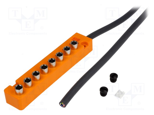 Splitter; 5m; PIN: 3; with LED; IP67; Input: M8 female; IN: 8; OUT: 1