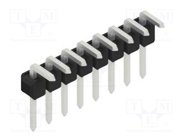 Connector: pin strips; pin header; male; PIN: 8; 2.54mm; THT; 1x8