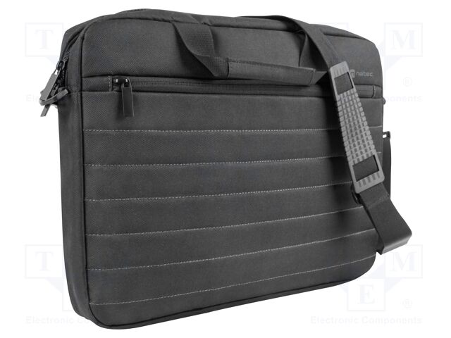 Laptop bag; black; poliester 600D; Usable dim: 375x40x290mm