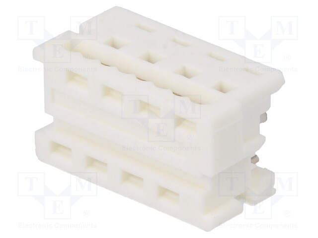 Plug; wire-board; female; PIN: 8; 1.27mm; IDC; for ribbon cable