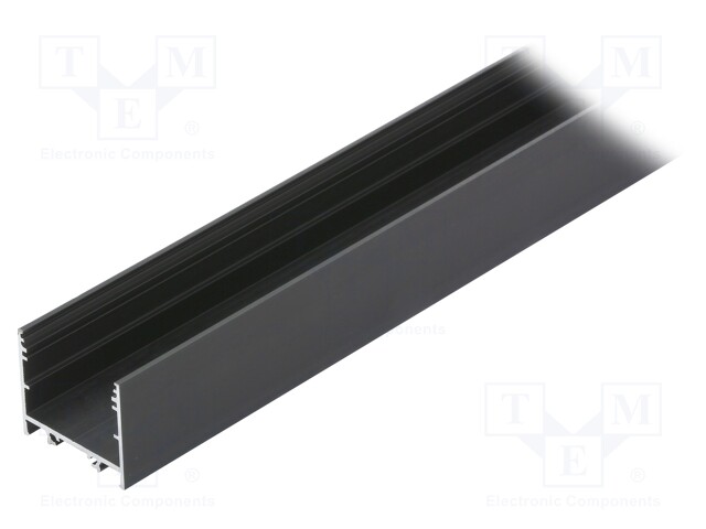 Profiles for LED modules; surface; black; L: 2m; aluminium