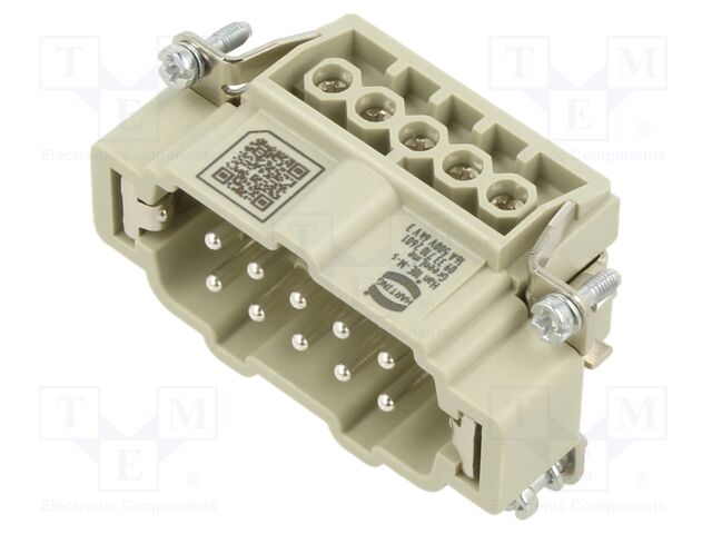 Connector: HDC; contact insert; male; 16A; 500V; Han E®; PIN: 10