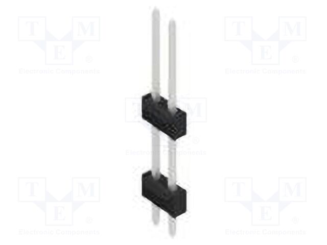 Connector: pin strips; pin header; male; PIN: 2; 2.54mm; THT; 2x1