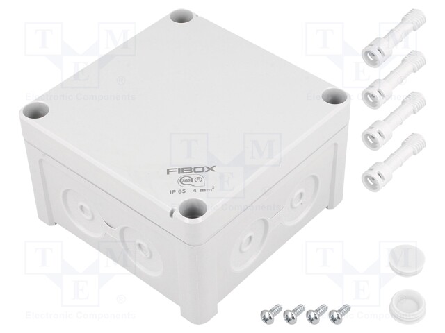 Enclosure: junction box; X:110mm; Y:110mm; Z:65mm; wall mount; ABS