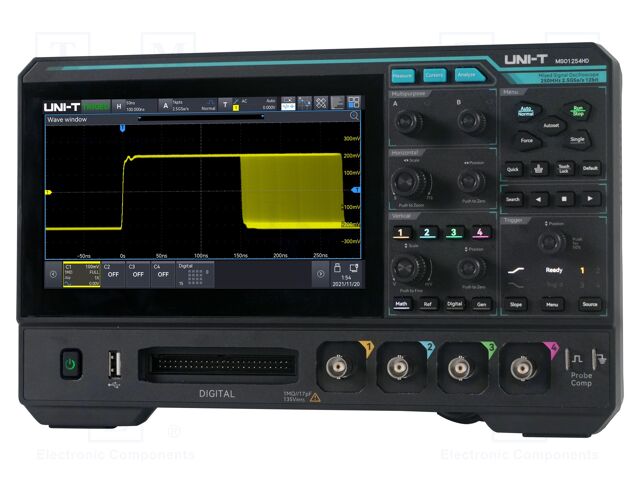 Oscilloscope: digital; 250MHz; 2,5Gsps; 5Mpts; 2n÷1ks/div; ≤1.4ns