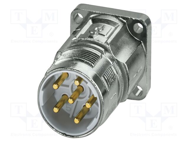 Connector: M23; socket; PIN: 6; crimped; straight; IP68; M23 PRO; 30A