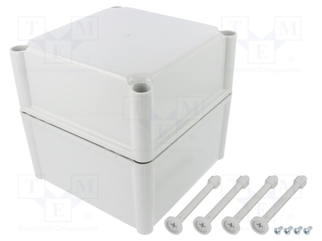 Enclosure: multipurpose; X: 188mm; Y: 188mm; Z: 180mm; SOLID; grey