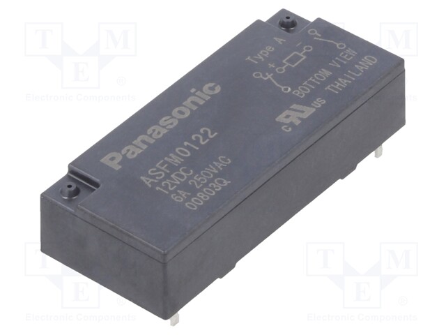 Relay: miniature; NC + NO; Ucoil: 12VDC; 4A/250VAC; 4A/30VDC; 6A