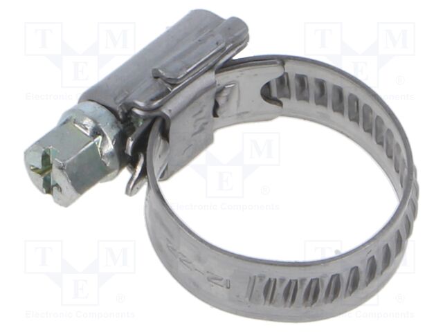 Worm gear clamp; W: 9mm; Clamping: 12÷22mm; steel; WD9; W2
