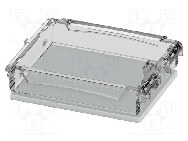 Cover; tiltable; grey; UL94V-0; BC 35,6; polycarbonate; X: 35.6mm