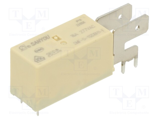 Relay: electromagnetic; SPDT; Ucoil: 12VDC; Icontacts max: 16A