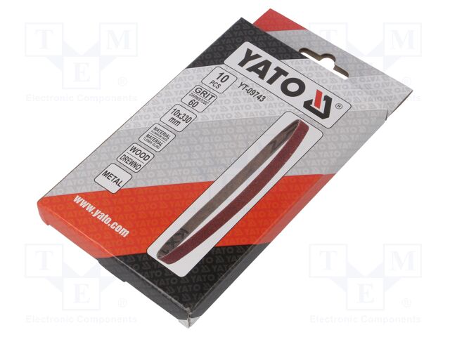 Endless sanding belt; L: 330mm; W: 10mm; Granularity: 60; 10pcs.