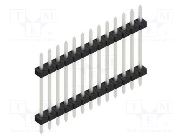 Connector: pin strips; pin header; male; PIN: 13; 2mm; THT; 1x13
