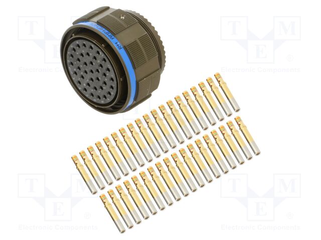 Connector: circular; D38999 series III; plug; female; PIN: 37; 13A