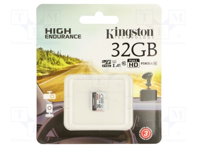 Memory card; microSD; R: 95MB/s; W: 30MB/s; UHS-I U1; 32GB; -25÷85°C