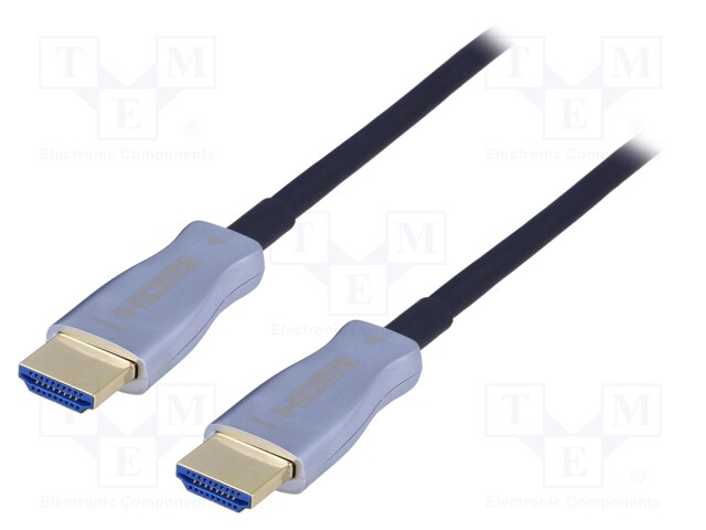 Cable; HDMI 2.0,optical; HDMI plug,both sides; 10m; black