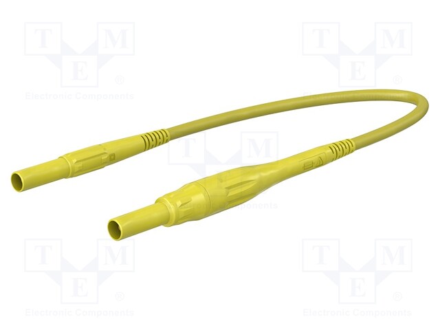 Connection cable; PVC; 1m; yellow; 8A; 1kV; Cond.cross sec: 1mm2
