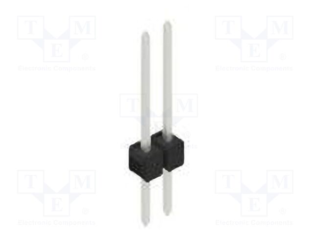 Connector: pin strips; pin header; male; PIN: 2; 2.54mm; THT; 1x2