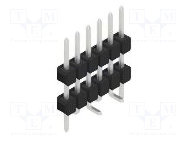 Connector: pin strips; pin header; male; PIN: 6; 2.54mm; SMT; 1x6