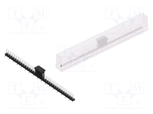 Connector: pin strips; pin header; male; PIN: 34; 2.54mm; SMT; 1x34