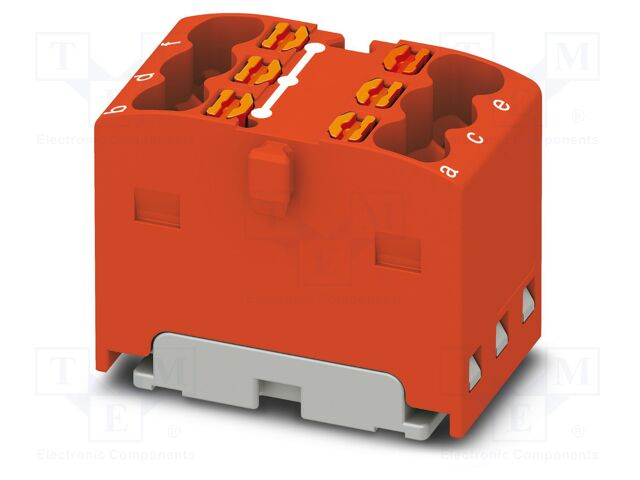 Splice terminal: rail; 17.5A; 450V; push-in; PA; L: 17.7mm; W: 12.5mm