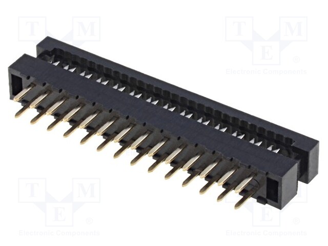 IDC transition; PIN: 28; THT; for ribbon cable; 1mm; Layout: 2x14