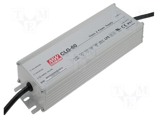 Power supply: switched-mode; LED; 62.5W; 48VDC; 1.3A; 90÷264VAC