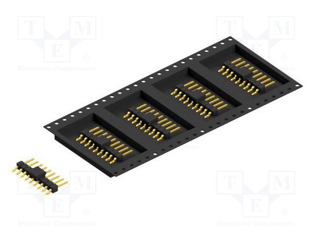 Connector: pin strips; pin header; male; PIN: 9; 2.54mm; SMT; 1x9