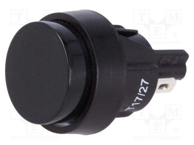 Switch: push-button; Pos: 2; SPST-NO; 4A/250VAC; black; Body: black